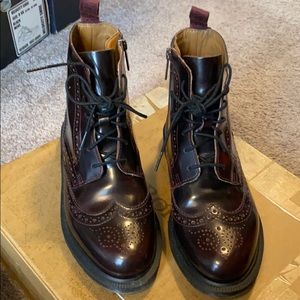 Dr Martens Delphine burgundy Boots size 7